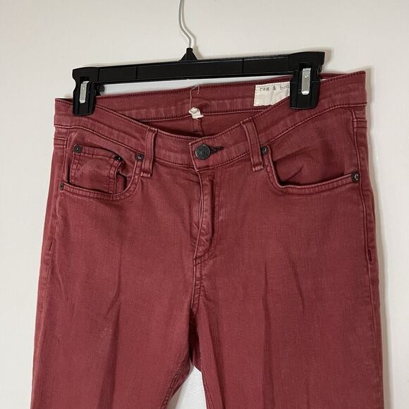 Rag & Bone burgundy red skinny slim jeans size 28 - Picture 3 of 7
